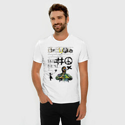 Футболка slim-fit Che Guevara граффити, цвет: белый — фото 2