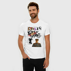 Футболка slim-fit Stalin граффити, цвет: белый — фото 2