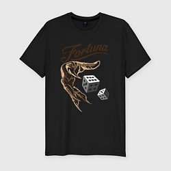 Футболка slim-fit Рука с когтями и игральные кости, цвет: черный