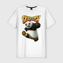 Футболка slim-fit Кунг фу Панда - скыдыщ, цвет: белый