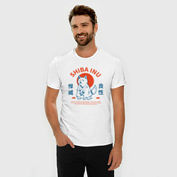 Футболка slim-fit Сиба ину , Японский стиль, цвет: белый — фото 2