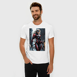 Футболка slim-fit Девушка-веном, цвет: белый — фото 2
