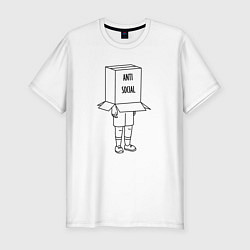 Футболка slim-fit Anti Social, цвет: белый