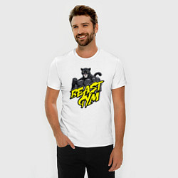 Футболка slim-fit Beast gym, цвет: белый — фото 2
