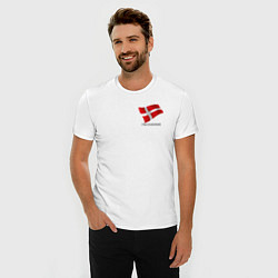 Футболка slim-fit Я Датчанин - патриотизм, цвет: белый — фото 2