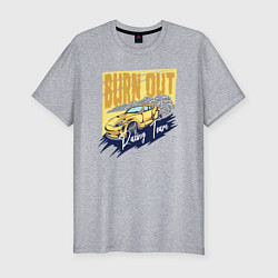 Мужская slim-футболка Burn out