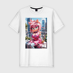 Футболка slim-fit Эми Роуз из Somic строит глазки, цвет: белый