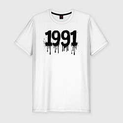 Футболка slim-fit Черной краской 1991, цвет: белый