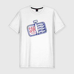 Футболка slim-fit Сардины, цвет: белый