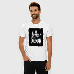 Футболка slim-fit Нефтяник с буровой установкой, цвет: белый — фото 2