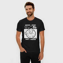 Футболка slim-fit Поверхность никогда - убежище навсегда, цвет: черный — фото 2
