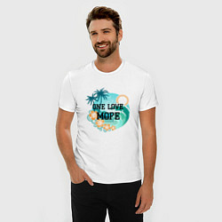 Футболка slim-fit One love море, цвет: белый — фото 2