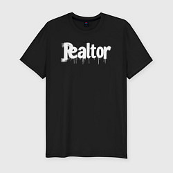 Мужская slim-футболка Граффити риэлтор