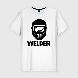 Мужская slim-футболка Маска сварщика