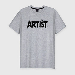 Мужская slim-футболка Художник в стиле граффити