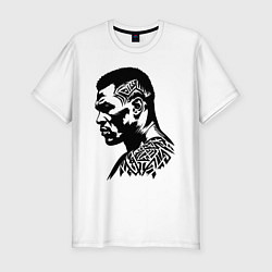 Футболка slim-fit Профиль Майка Тайсона, цвет: белый