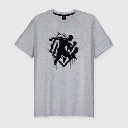 Мужская slim-футболка Миксфайт боец граффитт