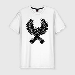 Футболка slim-fit ММА кулаки, цвет: белый