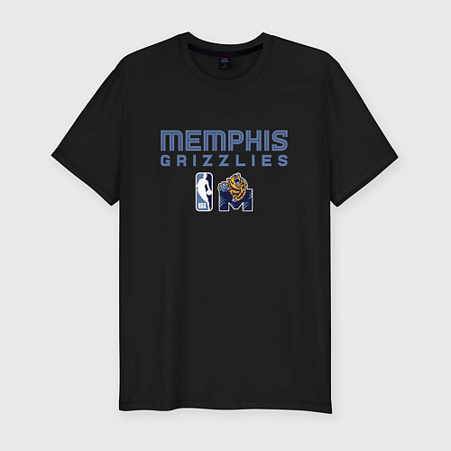 Мужская slim-футболка Memphis Grizzlies - basketball NBA / Черный – фото 1