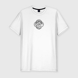 Футболка slim-fit Если ангел твой за твоим плечом то гром и молния т, цвет: белый