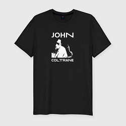 Футболка slim-fit John Coltrane легенда джаза, цвет: черный