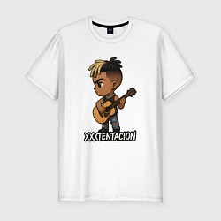 Футболка slim-fit XXXTentacion мультяшный, цвет: белый