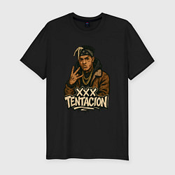 Футболка slim-fit XXXTentacion anime, цвет: черный