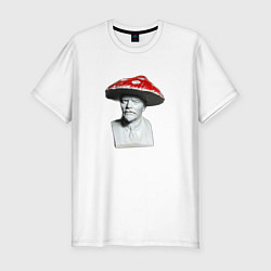 Мужская slim-футболка Ленин гриб