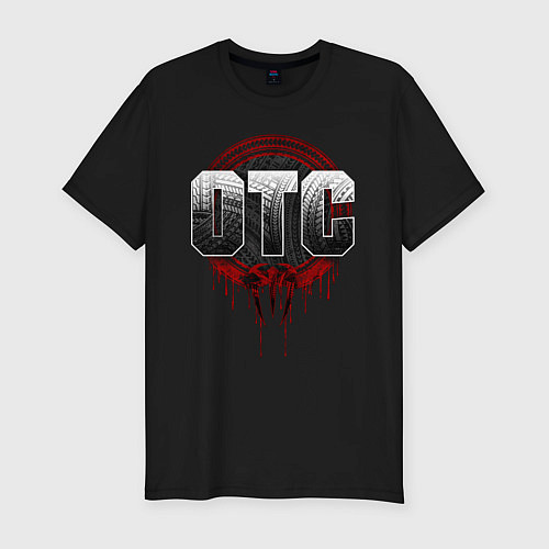 Мужская slim-футболка Roman Reigns otc wwe logo / Черный – фото 1