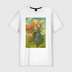 Мужская slim-футболка Шагающий замок