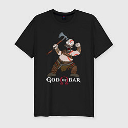Футболка slim-fit Homer - god of bar, цвет: черный