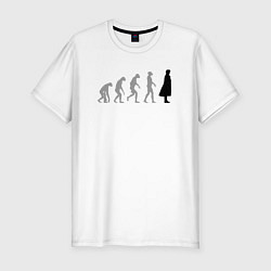 Футболка slim-fit Эволюция Шерлока, цвет: белый