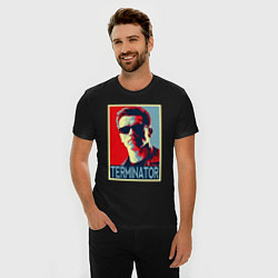 Футболка slim-fit Терминатор: поп-арт, цвет: черный — фото 2