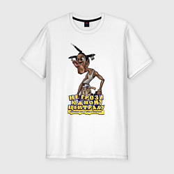 Футболка slim-fit Dont be a menace to south central - Loc Dog, цвет: белый