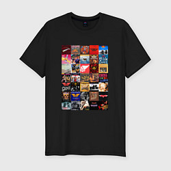 Мужская slim-футболка Aerosmith - обложки