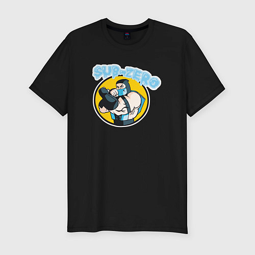 Мужская slim-футболка Sub-zero fighter / Черный – фото 1