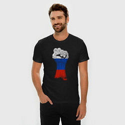 Футболка slim-fit Сильная Россия, цвет: черный — фото 2