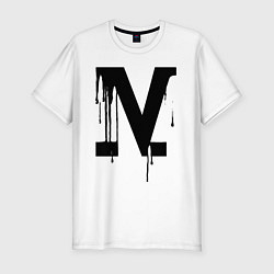 Футболка slim-fit IV группа крови в подтеках, цвет: белый