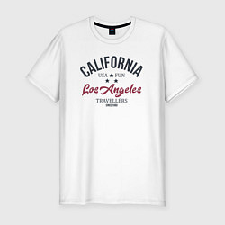 Футболка slim-fit Калифорния - Лос Анджелес, цвет: белый