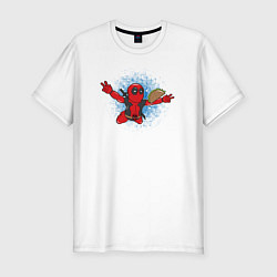 Футболка slim-fit Deadpool nevermind, цвет: белый