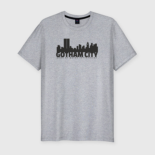 Мужская slim-футболка Gotham-city / Меланж – фото 1