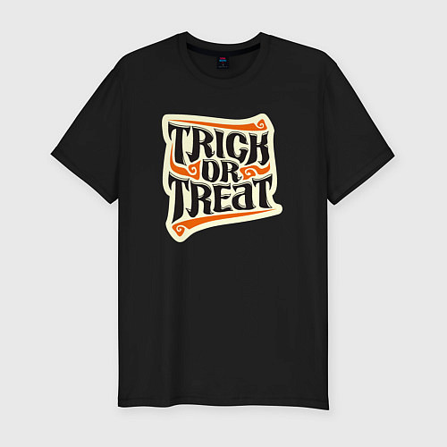 Мужская slim-футболка Гадость или сладость / Черный – фото 1