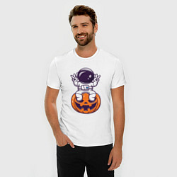 Футболка slim-fit Peace pumpkin, цвет: белый — фото 2