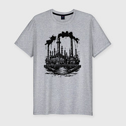 Футболка slim-fit Индустриальный рассвет, цвет: меланж