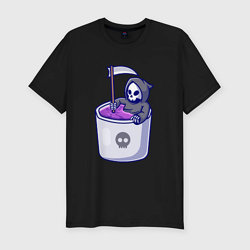 Мужская slim-футболка Ванна смерти / Черный – фото 1