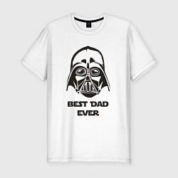 Мужская slim-футболка Лучший папка в мире