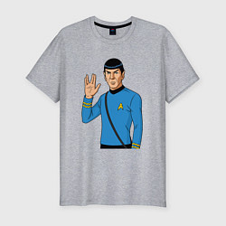 Футболка slim-fit Стартрек Спок, цвет: меланж