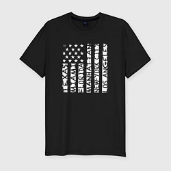 Футболка slim-fit USA style, цвет: черный