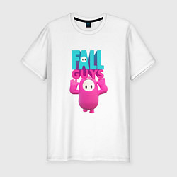 Футболка slim-fit Fall Guys - персонаж и лого, цвет: белый