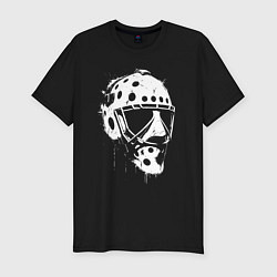 Футболка slim-fit Белая хоккейная маска, цвет: черный